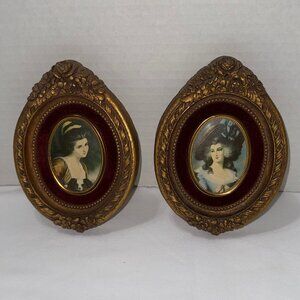 Two Cameo Creations Victorian Ladies Women Portraits 6.5" x 4.5" Composite #4044